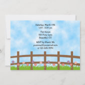 Cowgirl und Pferd Einladung zum Geburtstag (Rückseite)