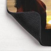 Cowgirl und Pferd im Sunset Mouse Pad Mousepad (Ecke)
