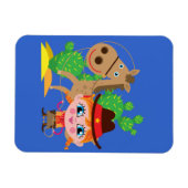 Cowgirl und Pferd Magnet (Horizontal)