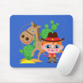 Cowgirl und Pferd Mousepad (Mit Mouse)