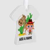 Cowgirl und Pferd Ornament (Vorderseite)