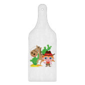 Cowgirl und Pferd Schneidebrett (Vorderseite)