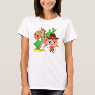 Cowgirl und Pferd T-Shirt