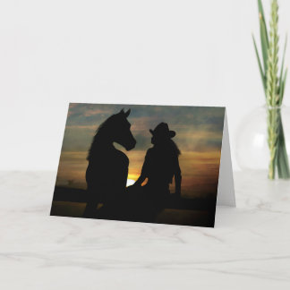 Cowgirl-und Pferdealles- Gute zum Geburtstagkarte Karte