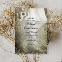 Cowgirl und Sonnenblumen Country Western Quinceañe