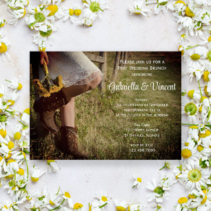 Cowgirl und Sonnenblumen Post Wedding Brunch Einladung