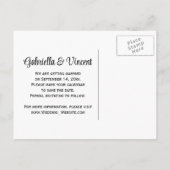 Cowgirl und Sonnenblumen Western Save the Date Ankündigungspostkarte (Rückseite)