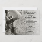 Cowgirl und Sunflores Country Ranch Brautparty Einladung (Vorderseite)