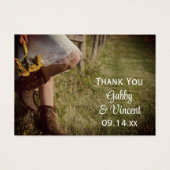 Cowgirl und Sunflowers Western Gastgeschenk Hochze (Vorderseite)