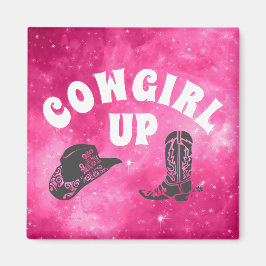 Cowgirl Up Pink Magnet
