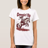 Cowgirl Up T-Shirt - Western Rodeo Graphic Shirt (Vorderseite)