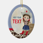 Cowgirl-Verzierung Keramikornament (Rechts)