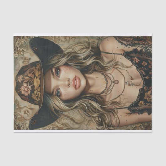 Cowgirl Vibes17 Seidenpapier (Vorderseite)