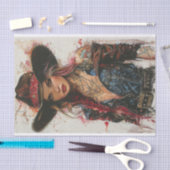 Cowgirl Vibes1 Seidenpapier (Handwerk)