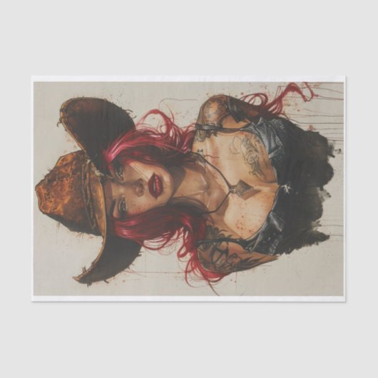 Cowgirl Vibes29 Seidenpapier (Vorderseite)