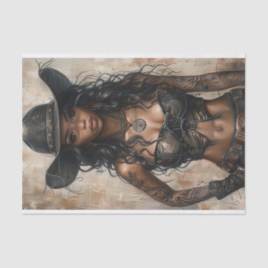 Cowgirl Vibes2 Seidenpapier (Vorderseite)