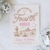 Cowgirl Vierte Rodeo Geburtstagseinladung Einladung