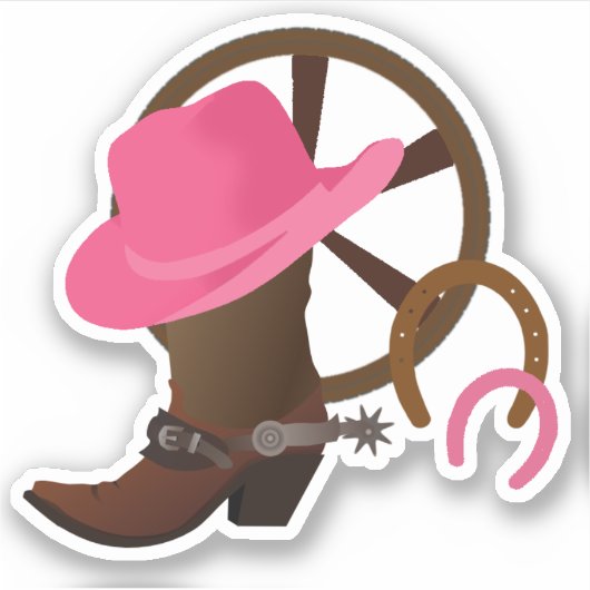 Cowgirl Vinyl Aufkleber (Vorderseite)