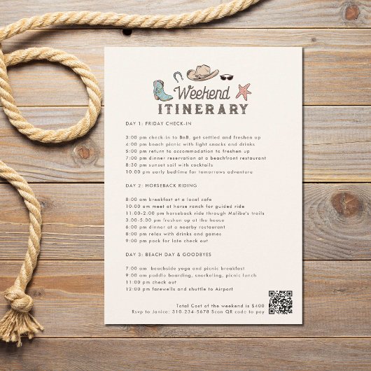 Cowgirl Weekend Tour an der Küste Einladung