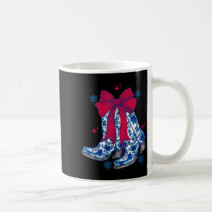 Cowgirl-Weihnachten Lustiges Coquette-Bogen-Stiefe Kaffeetasse