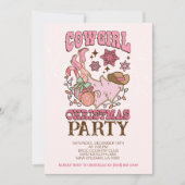 Cowgirl Weihnachts-Party Einladung (Vorderseite)