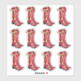 Cowgirl Weihnachts-Umschlag Aufkleber