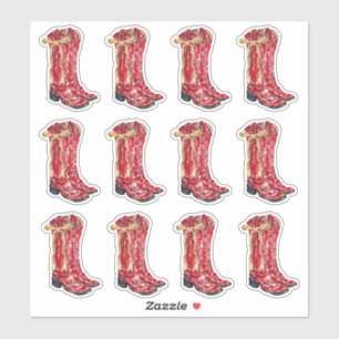 Cowgirl Weihnachts-Umschlag Aufkleber