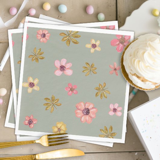 Cowgirl Western Baby Shower Boho Blume Boots Serviette