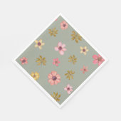 Cowgirl Western Baby Shower Boho Blume Boots Serviette (Ecke)