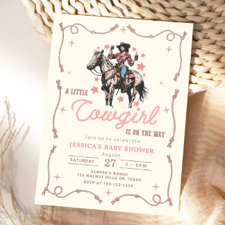 Cowgirl Western Babydusche Einladung