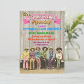 Cowgirl Western Birthday/Bachelorette Einladungen (Stehend Vorderseite)