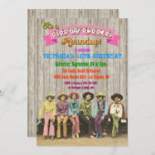 Cowgirl Western Birthday/Bachelorette Einladungen (Vorne/Hinten)