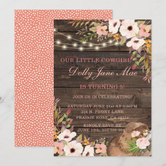 Cowgirl Western Boho Birthday Einladung