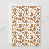 Cowgirl Western Brown Kariert Baby Dusche Einladung (Rückseite)