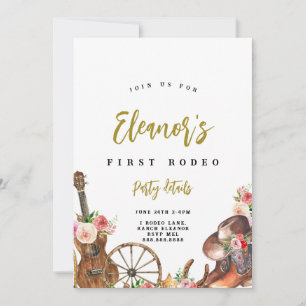 Cowgirl Western Country Birthday Invitation  Einladung