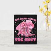 Cowgirl-Western geben Brustkrebs den Stiefelrosa R Karte (Gelbe Blume)