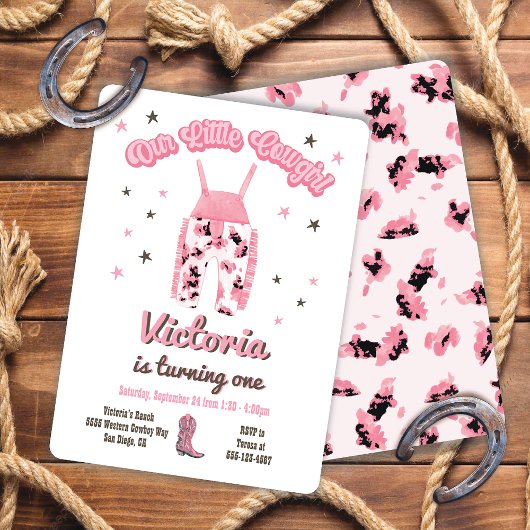 Cowgirl Western Geburtstagsparty Einladung