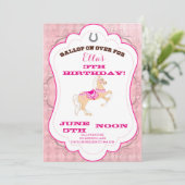 Cowgirl Western Geburtstagsparty Einladungen (Stehend Vorderseite)