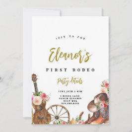 Cowgirl Western Land Geburtstagseinladung Einladung