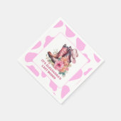Cowgirl Western Last Rodeo Junggeselinnen-Abschied Serviette (Ecke)