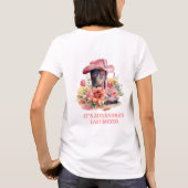 Cowgirl Western Last Rodeo Junggeselinnen-Abschied T-Shirt (Rückseite)