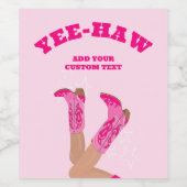 Cowgirl Western Personalized Weinetikett (Einzelnes Label)