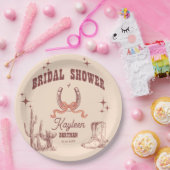 Cowgirl Western Retro-Brautparty angepasst Pappteller (Party)