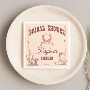 Cowgirl Western Retro-Brautparty angepasst Serviette