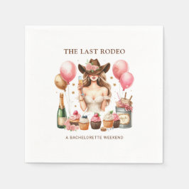 Cowgirl Western Rodeo Bachelorette Brautparty Serviette