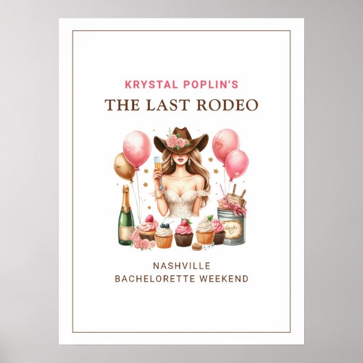 Cowgirl Western Rodeo Poster (Vorne)