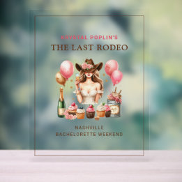 Cowgirl Western Rodeo Tabletop Acrylschild