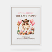 Cowgirl Western Rodeo Tabletop Acrylschild (Vorderseite)