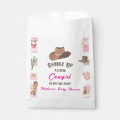Cowgirl Western Rodeo Wild West Baby Dusche Geschenktütchen (Vorderseite)