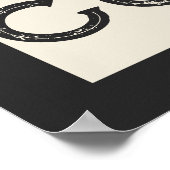 Cowgirl Western Typografie Retro Ranch Kabine Poster (Ecke)